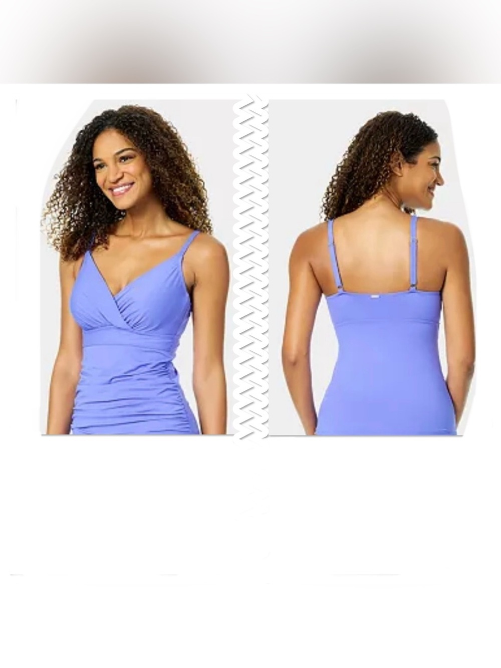 Anne Cole Orchid Twist Front
Underwire Tankini Swim Top Size 34DD/36D
